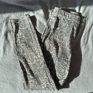 Mob wife spanx leggings snake print